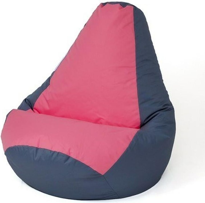 Go Gift Sako Tasche pouffe Birne grau-rosa L 105 x 80 cm