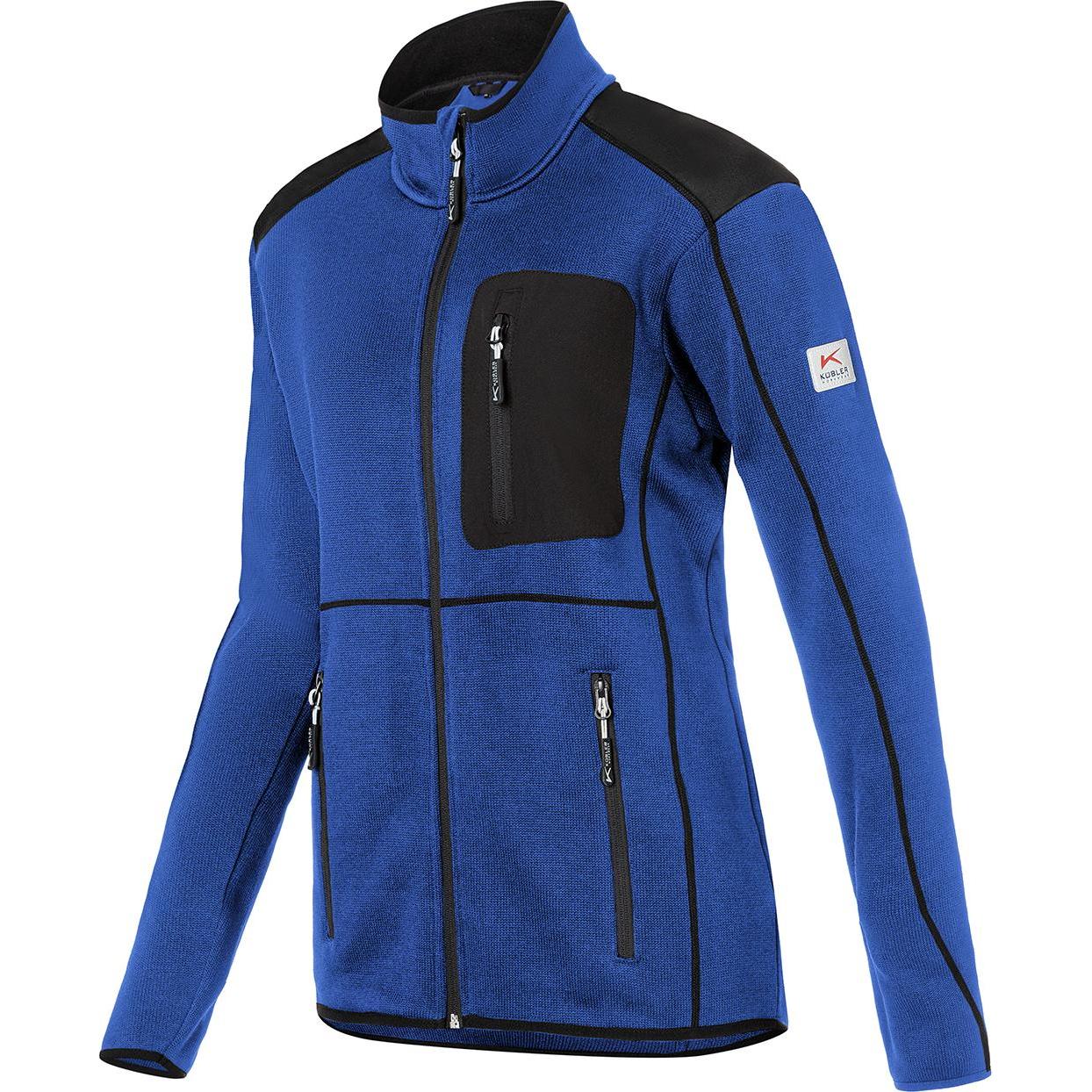 Kübler, Damen, Jacke, Strickjacke Damen kbl.blau/schwarz Form 1444 Grösse L (L), Blau, L