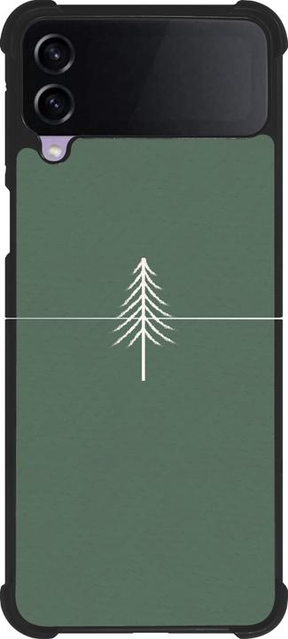 Actual product image PhoneLook Coque Silicone rigide noir Christmas 22 minimalist tree (Samsung Galaxy Z Flip4)