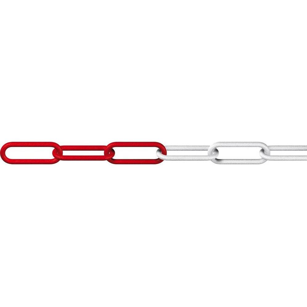 Dörner + Helmer, Kette, Absperrkette Rot, Weiss Kunststoff 128953 25 m (128953) (25 m)