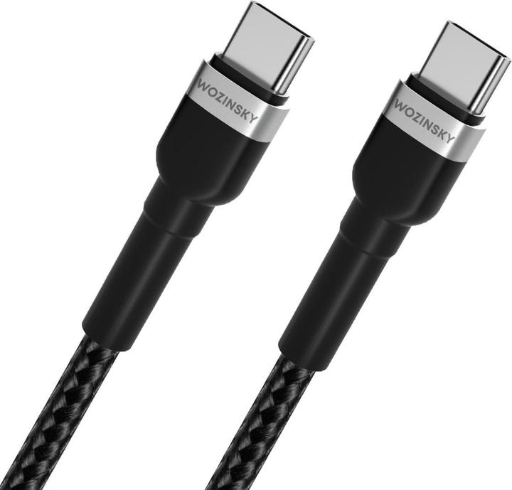 Actual product image Wozinsky WNBCC1 USB-C / USB-C PD 65W cable 1 m - black (1 m, 65 W)