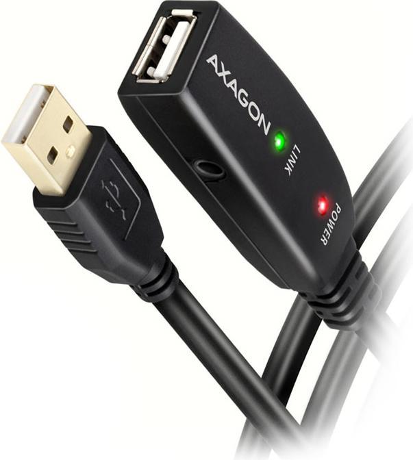 Image du produit Axagon ADR-220 Rallonge active USB 2.0, USB-A mâle/femelle - 20m (20 m, USB 2.0)