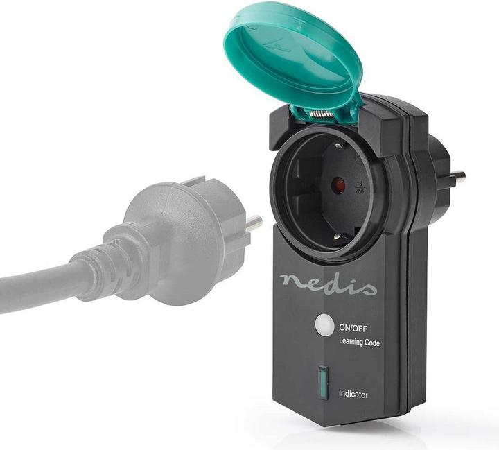 Productafbeelding Nedis RF Stekker Buiten IP44 AAN/UIT RF Mesh Bereik Verlenging Schuko Type F 3680 W Groen/S