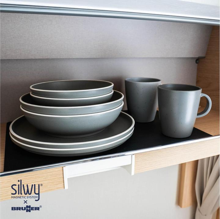 Actual product image Silwy Magnet-Kunststoff-Geschirrset Dolomit Grey