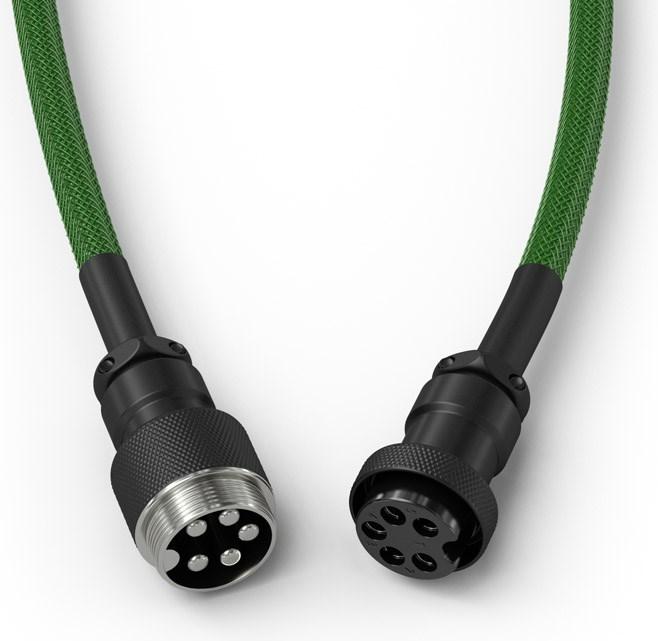 Produktbild Glorious PC Gaming Race Coiled Cable Forest Green, USB-C auf USB-A Spiralkabel (1.37 m, USB 2.0)