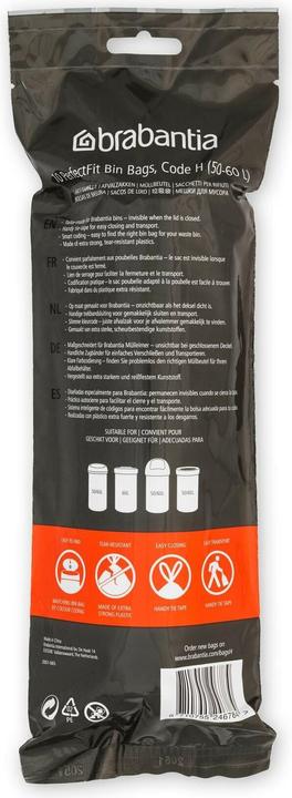 Immagine prodotto Brabantia PerfectFit misura H, 50l (10 x, 60 l)