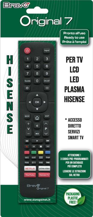 Produktbild Bravo ORIGINAL 7 (HISENSE) (Gerätespezifische Fernbedienung, Infrarot)
