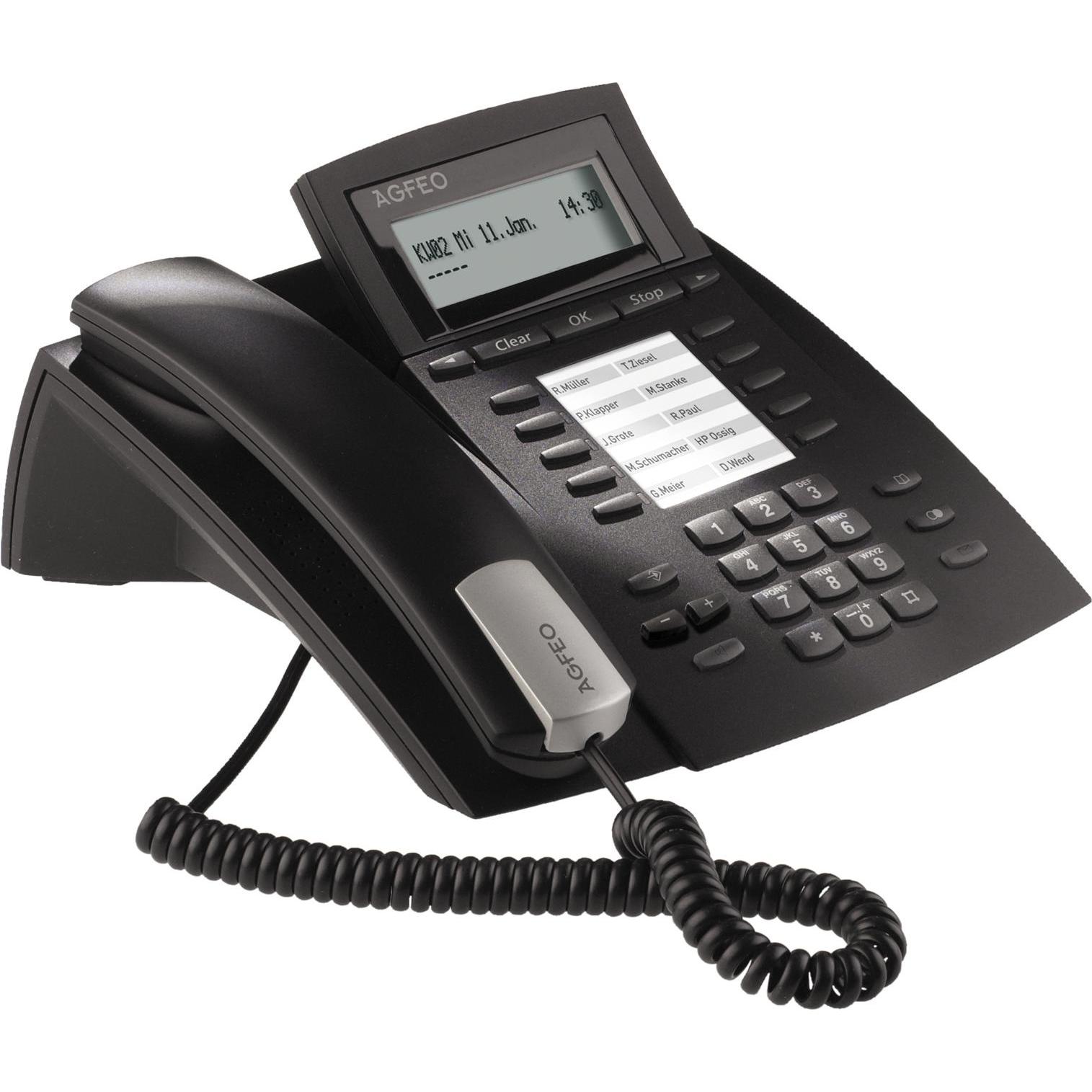 Agfeo ST 22 schwarz, Telefon, Schwarz