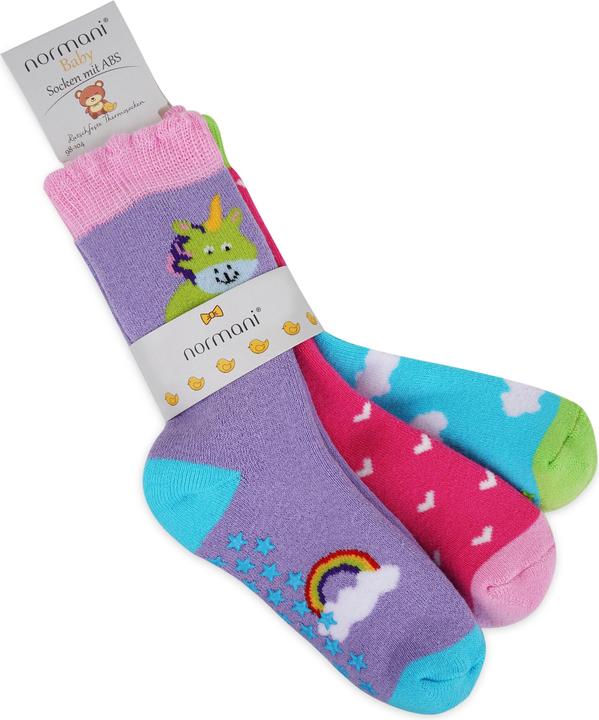 Produktbild Normani 3 Paar Kindersocken mit ABS-Druck (3er Pack, 74/80)