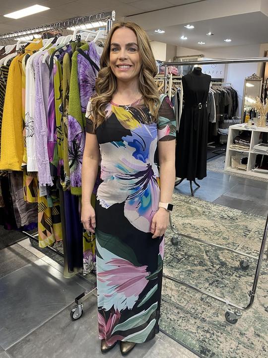 Actual product image Desigual Watercolor Floral Fitted Dress (XS)