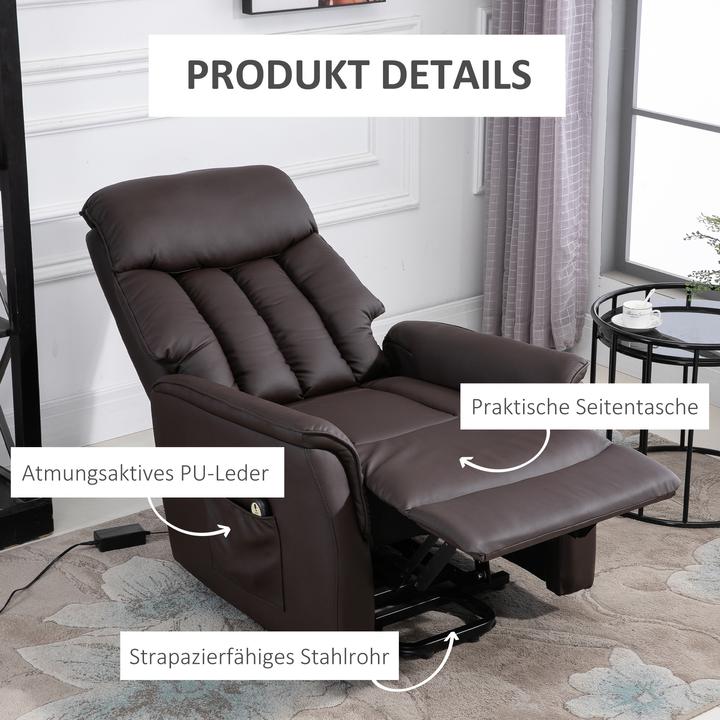 Image du produit Homcom Fauteuil de télévision avec fonction d'élévation