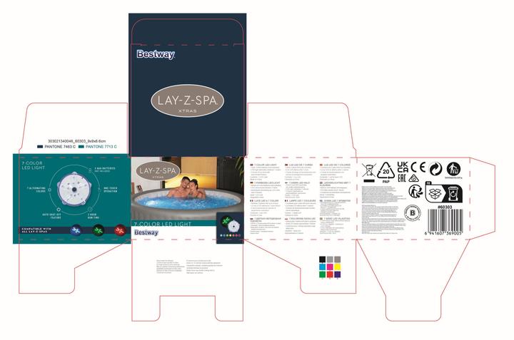 Produktbild Bestway LAY-Z-SPA Xtras 7-farbiges LED-Licht