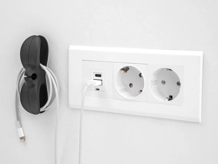 Produktbild Delock Kabelhalter mit 3 Durchführungen selbstklebend Set 3 Stück