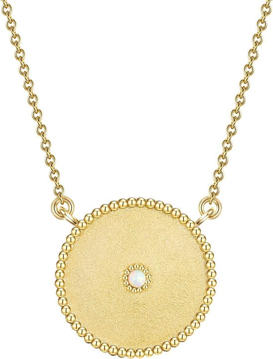 Immagine prodotto Glanzstücke München Catena da donna in argento Sterling Opal (synth.) oro giallo 40,0 cm + 5,0 cm di estensione - 28383 (Argento 100%, 40 - 45 cm)