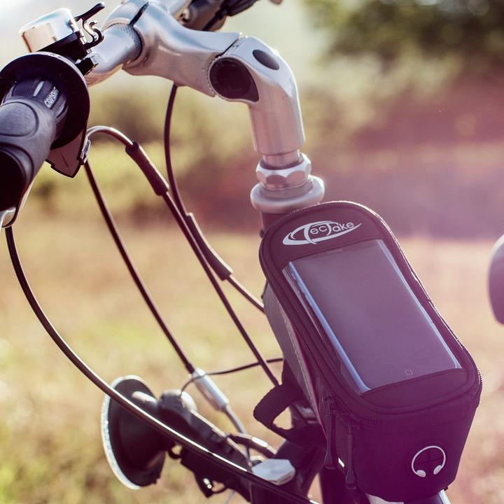 Produktbild tectake Fahrradtasche mit Rahmen-Befestigung für Smartphones (1.28 l, Rahmentasche)