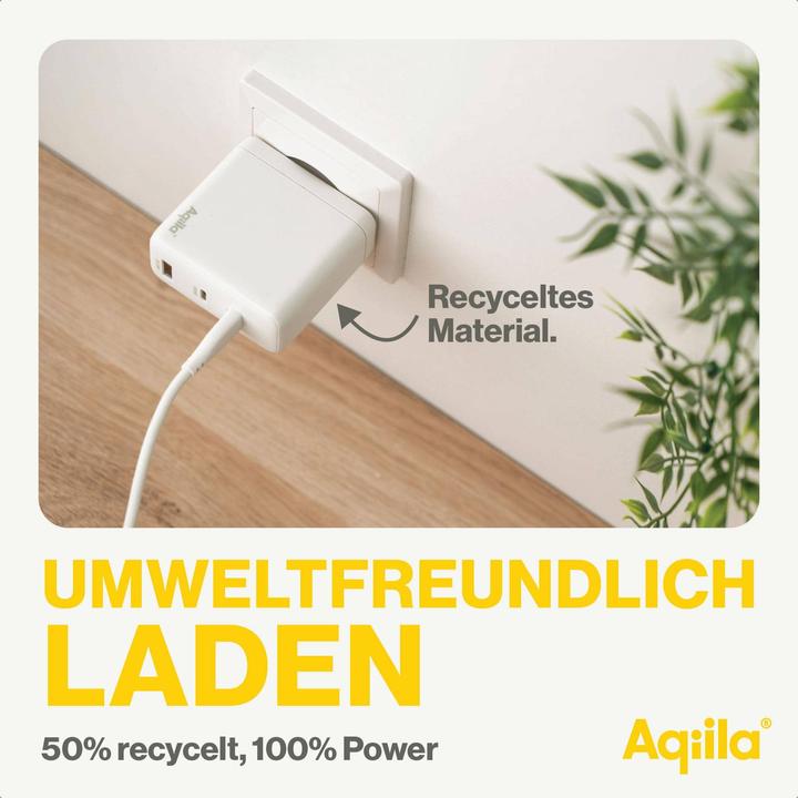 Productafbeelding Aqiila Chargebird W4 - GaN Wandlader, 120W PD - Wit (120 W, 3 ports)