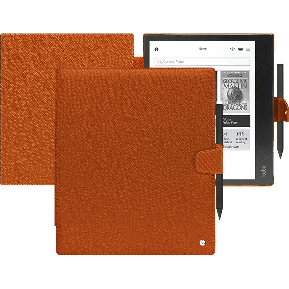 Noreve Lederschutzhülle horizontal, eReader Zubehör, Orange