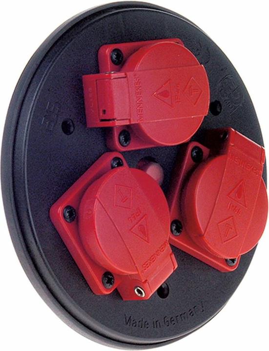 Image du produit Bachmann socket outlet insert 3gang w.deck protection thermique rouge