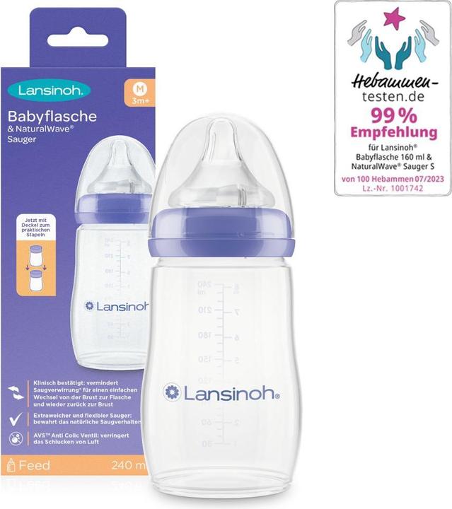 Actual product image Lansinoh Baby bottle (240 ml)