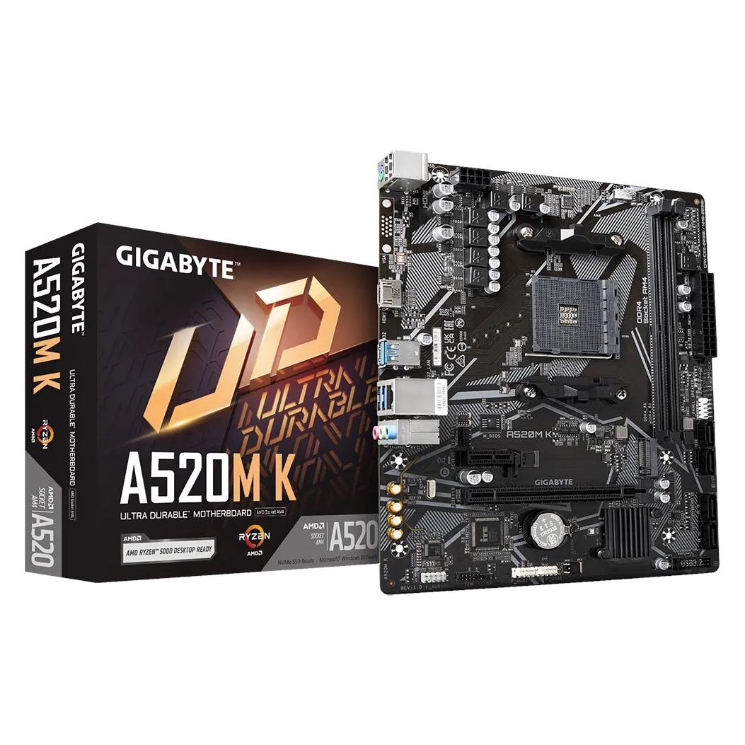 Gigabyte A520M K (AM4, AMD A520, mATX), Mainboard
