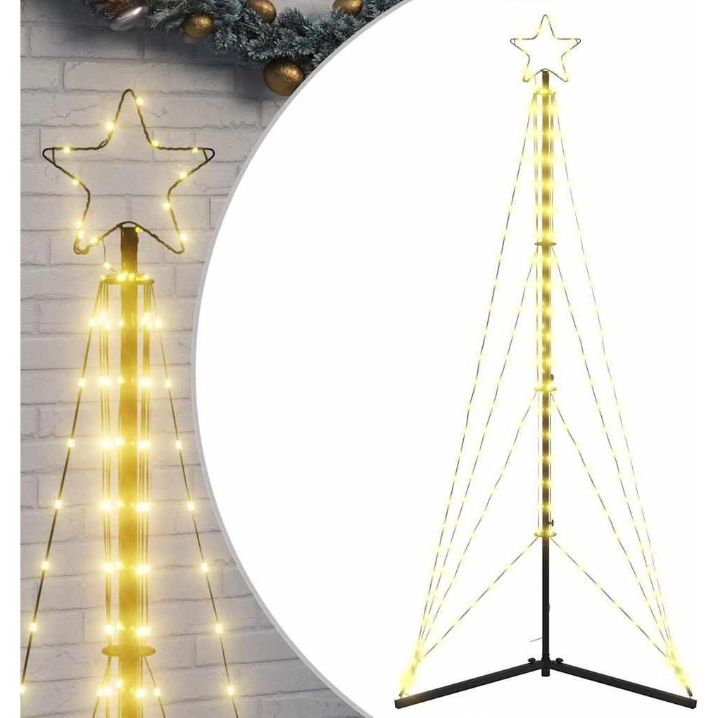 VidaXL, Weihnachtsbeleuchtung, Weihnachtsbaum-Beleuchtung 363 LEDs Warmweiss 182 cm