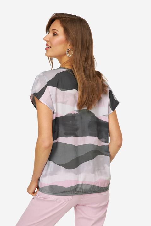 Produktbild Laurasøn Bluse, Blätter Print, Rundhals (M)