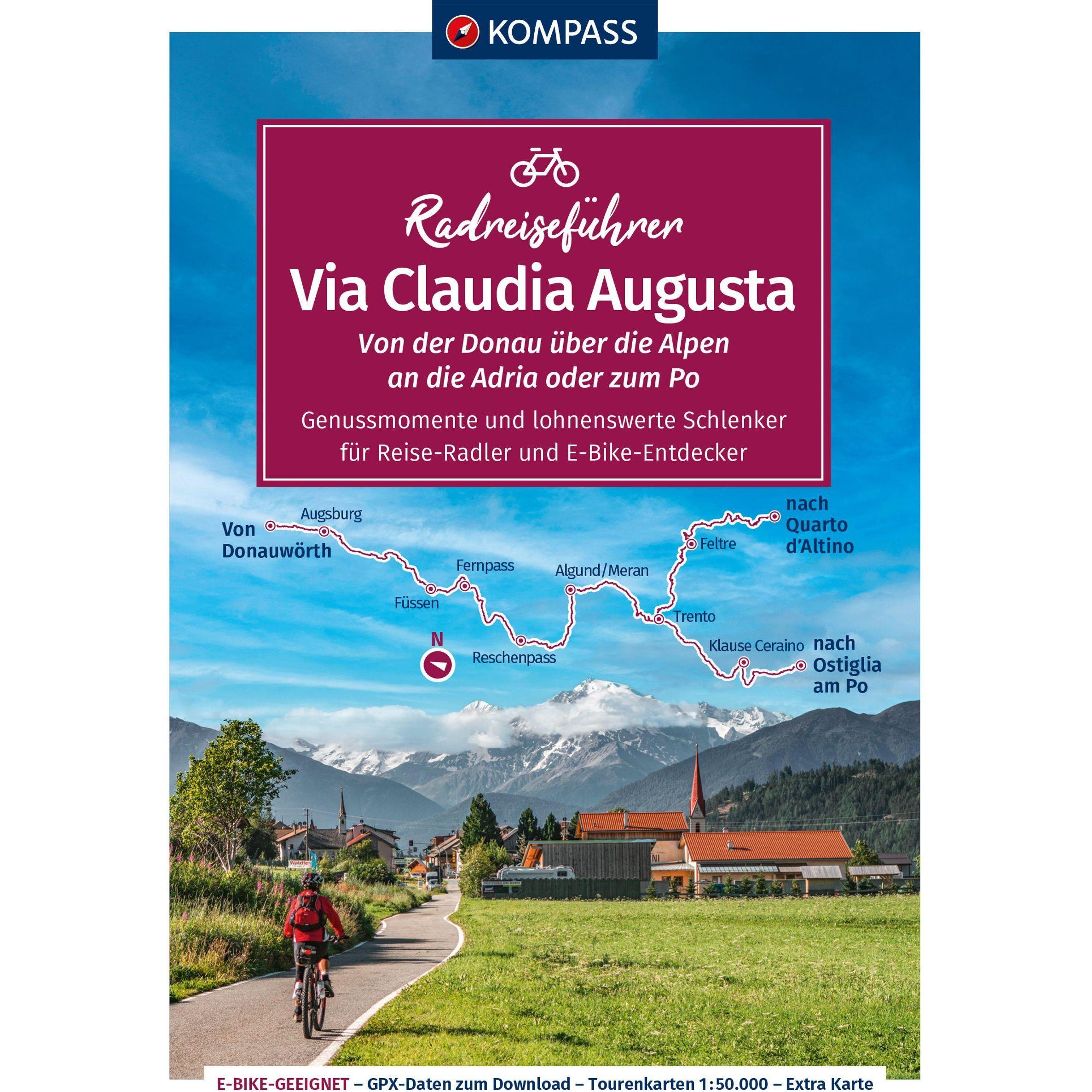 Radreiseführer Via Claudia Augusta, Landkarte