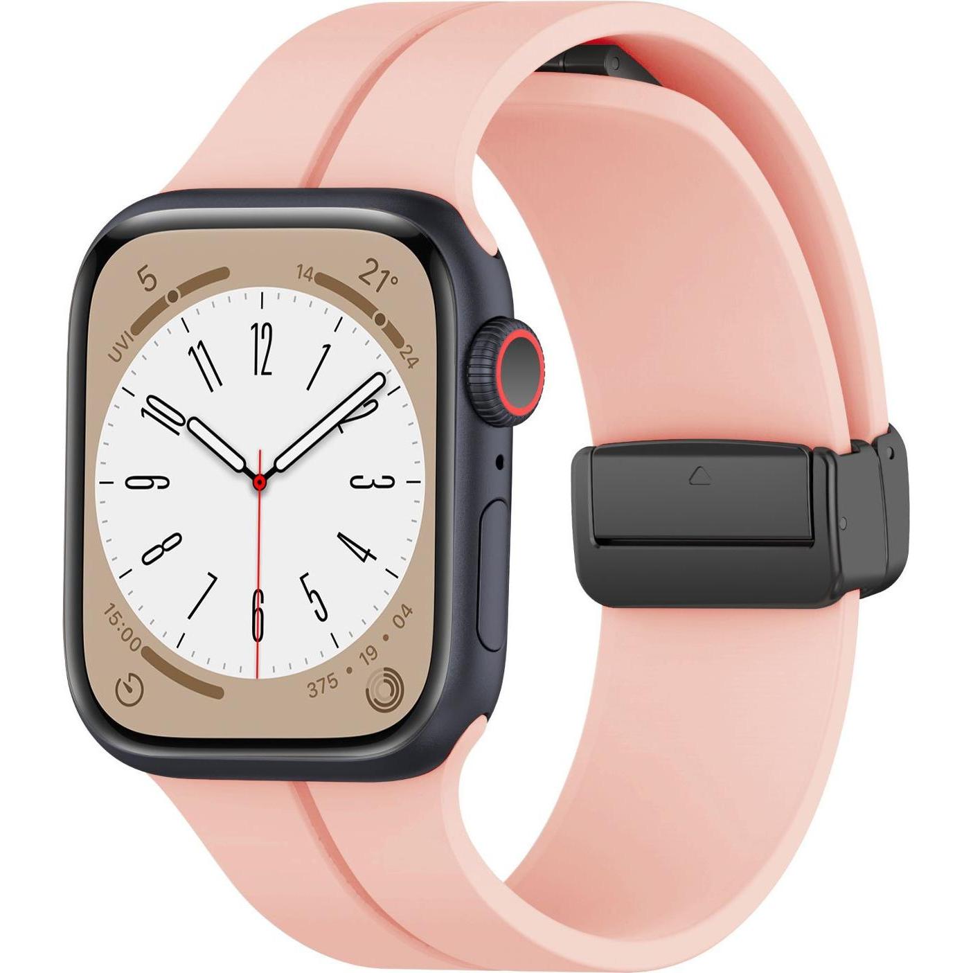 Strap-it Armband (Silikon, Apple Watch), Uhrenarmband, Rosa