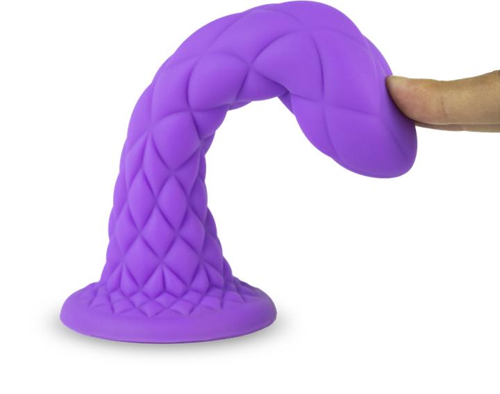 Actual product image Silexd Dreamy Dildo Fantasy Flüssigsilikon Thermoreaktiv Violett 18,5 Cm