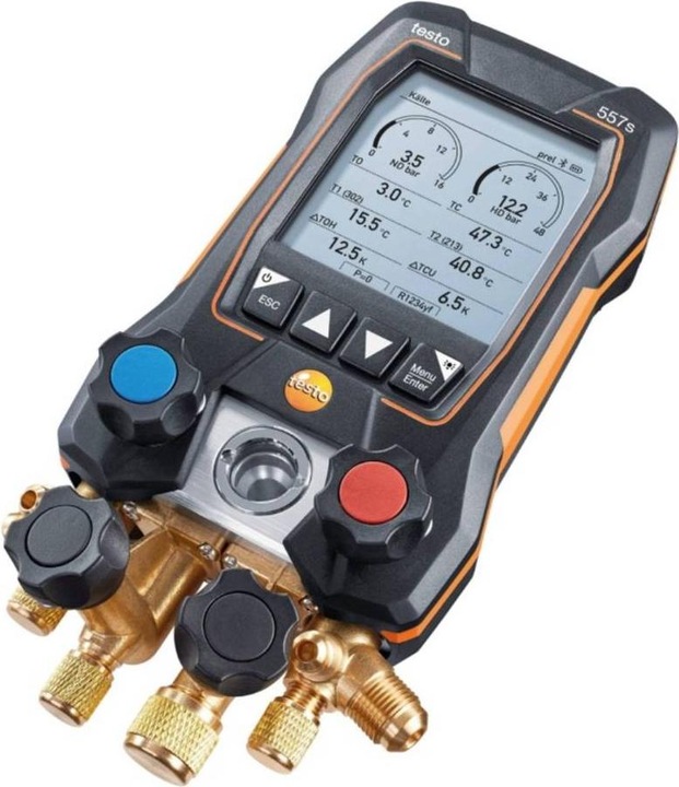 Actual product image Testo Refrigerant meter 557s vacuum set with charging hoses