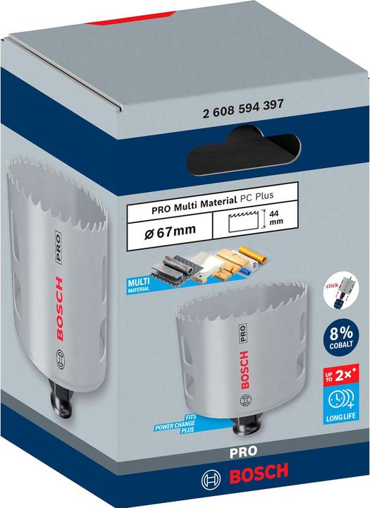 Produktbild Bosch Professional Zubehör PRO Multi Material PC Plus Lochsäge, 67 mm (67 mm)