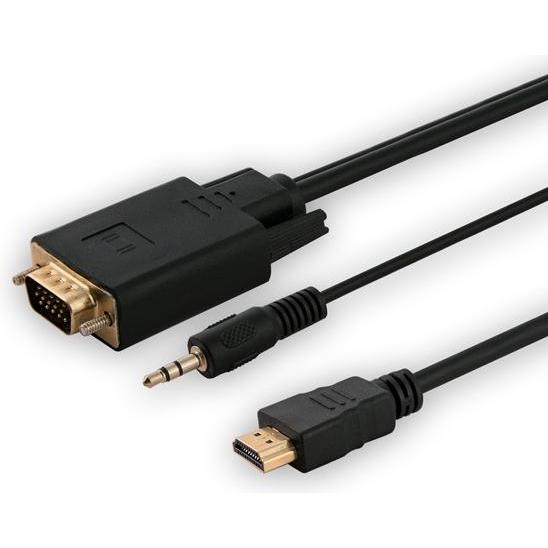 Savio HDMI (M) - VGA (M) + Audio CL-198 Adapter, Cavo video