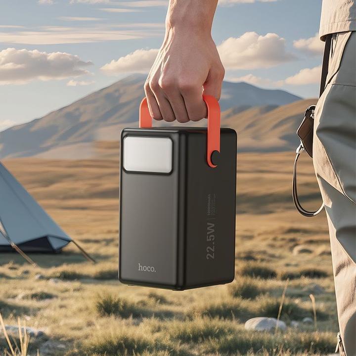 Actual product image Hoco Power bank Powerbank 100000 mAh QC PD 2,4A 22,5W with built-in light J142 black (100000 mAh, 22.50 W)