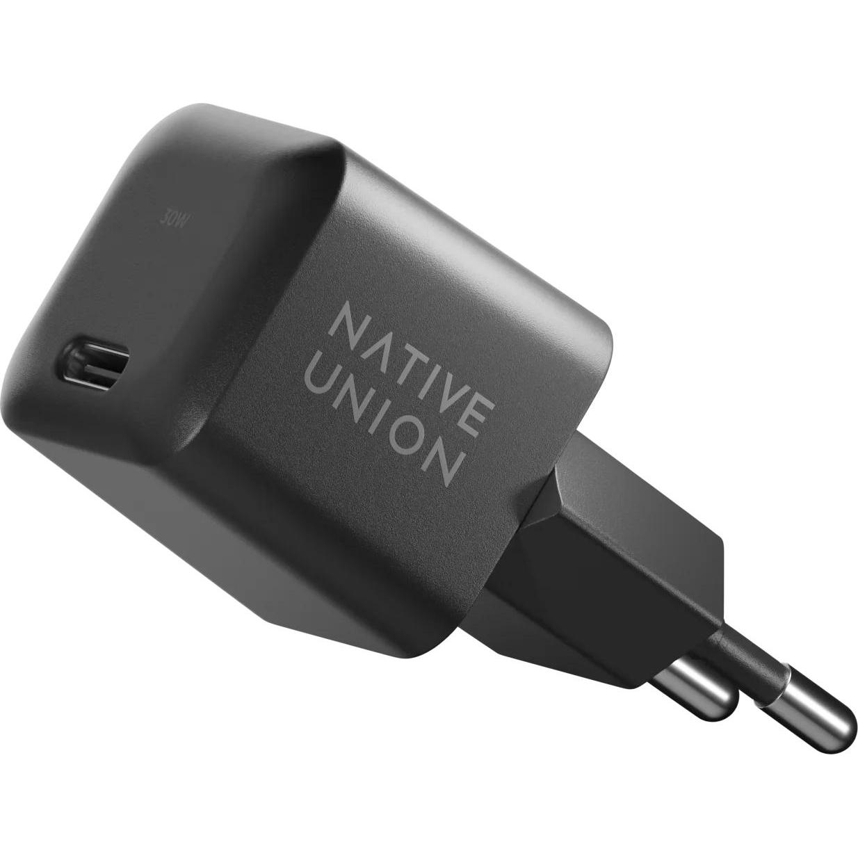 Native Union Fast GaN Charger PD 30W (30 W), USB Ladegerät, Schwarz