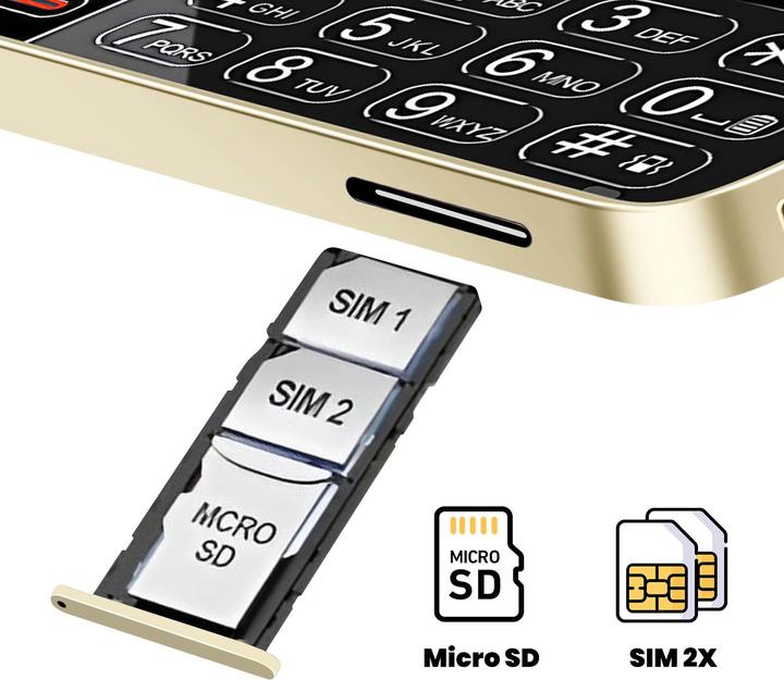 Produktbild Avizar V899 (0.03 GB, Gold, 2.80", Dual SIM, 2G)