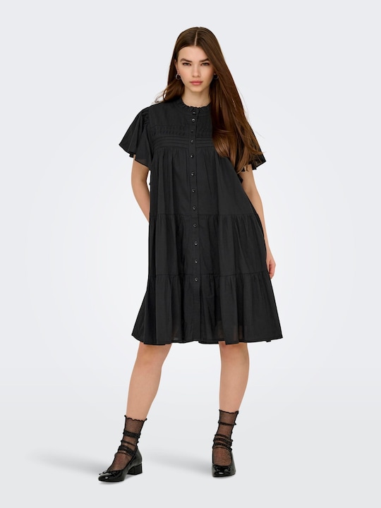 Actual product image JdY Locker geschnitten Hemdkragen Puffärmel Kurzes Kleid Kleid (XS)
