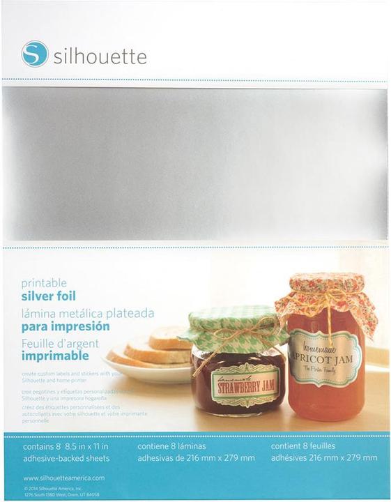Actual product image Silhouette Printable silver foil