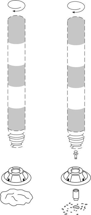 Image du produit Moravia LeitPin inkl. Fuss, 1000 mm retroreflektierend, rot-weiss