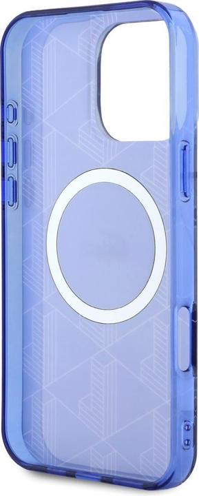 Actual product image Lacoste Etui HC IML Monogram Silver Croc Logo do iPhone 16 Pro MagSafe granatowy (Apple iPhone 16 Pro)