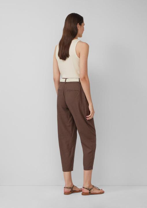 Actual product image S.Oliver Hose Cropped Chino aus Leinenmix mit geflochtenem Gürtel (36)
