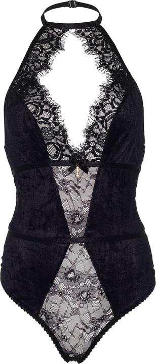 Actual product image Leg Avenue Halter stretch velvet teddy (M)