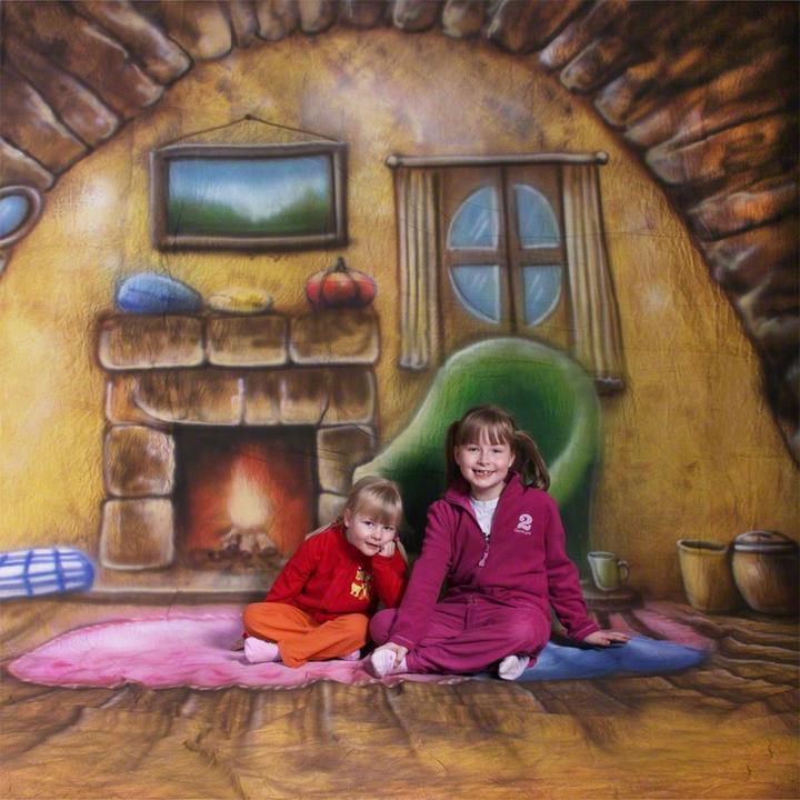 Walimex pro pro Motiv-Stoffhintergrund 'Homey' (600 cm, 300 cm)