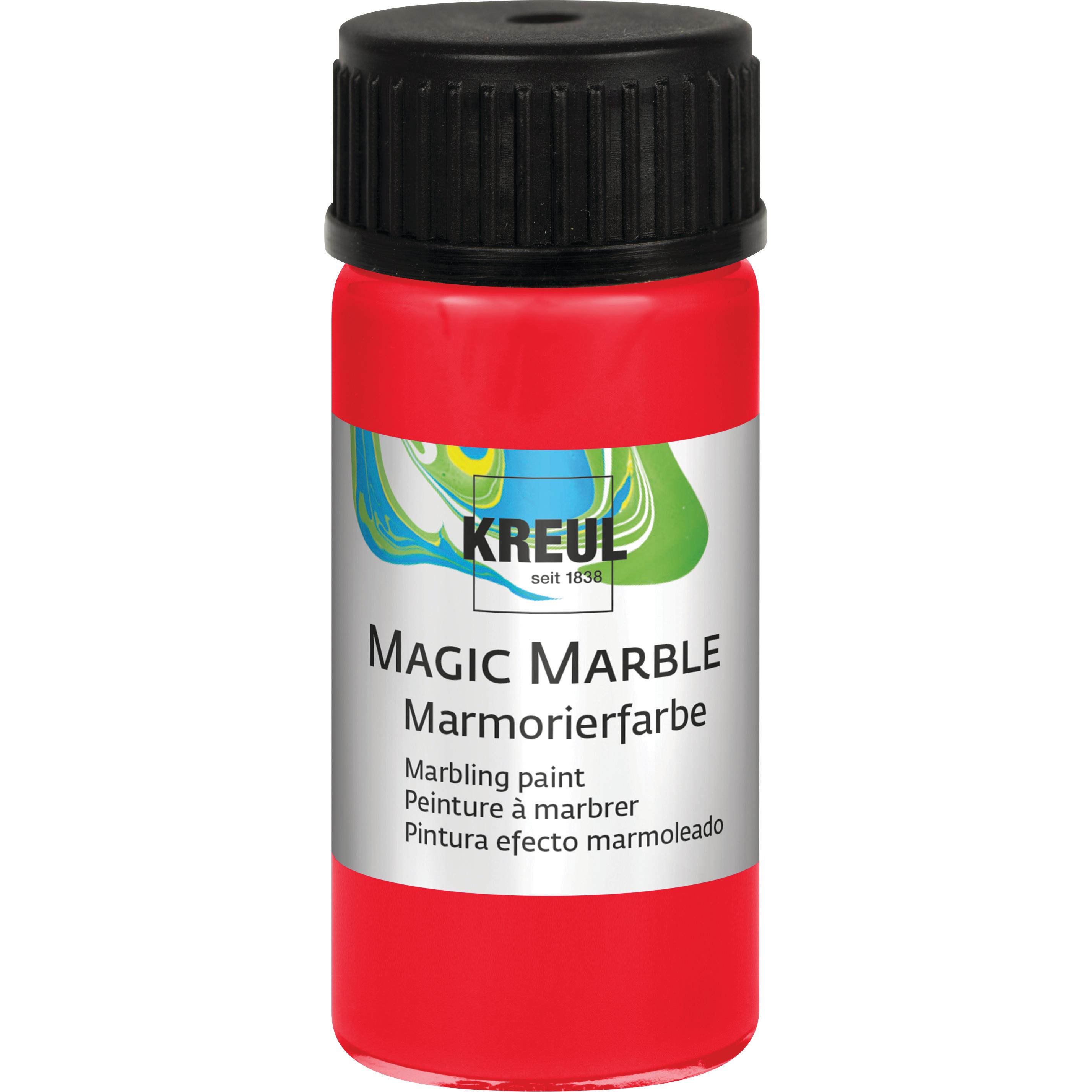 Thumbnail - Kreul, Künstlerfarbe + Bastelfarbe, Marmorierfarbe "Magic Marble", rot, 20 ml (Rot, 20 ml)