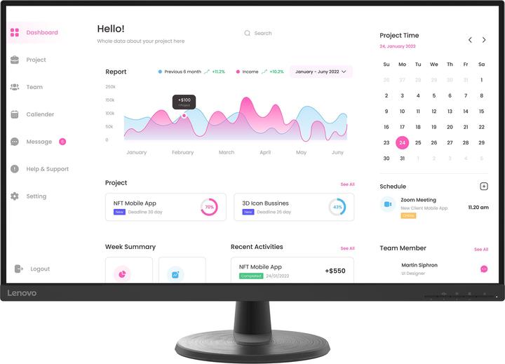 Actual product image Lenovo D32-40 (1920 x 1080 pixels, 31.50")