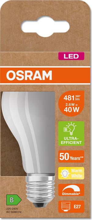 Produktbild Osram LED-Lampe (E27, 2.60 W, 481 lm, 1 x, B)