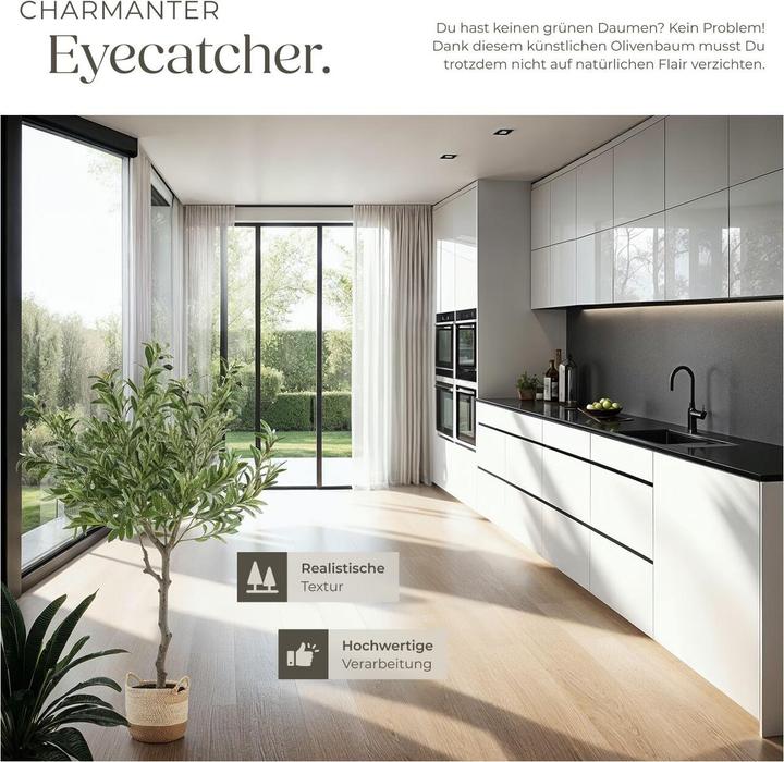 Image du produit tectake Künstlicher Olivenbaum Oleand, realistische Textur (120 cm)