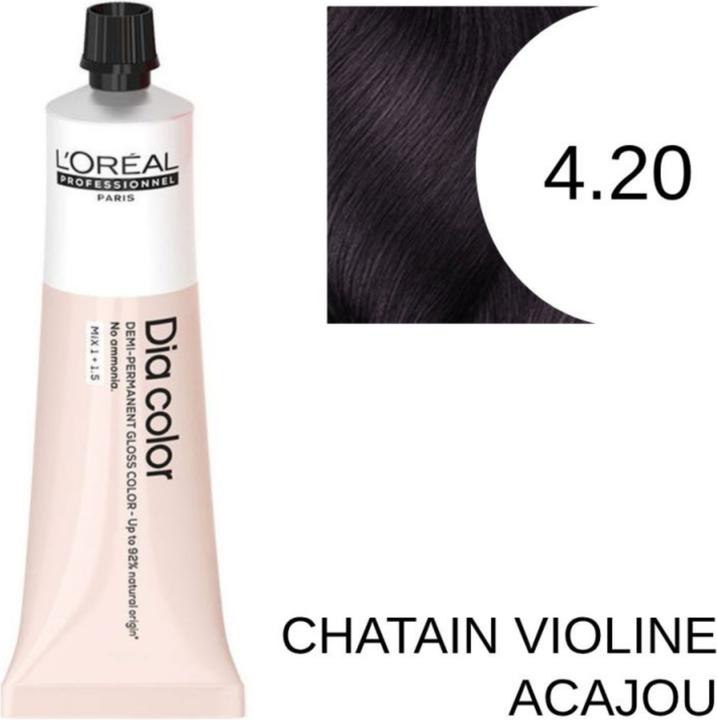 Actual product image L'Oréal Paris Loreal DIA Colour 4.20 Medium brown intense violet 60 ml (4.20 - Chestnut brown intense violet)