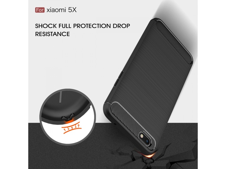Produktbild Screenguard Xiaomi Mi A1 Hülle Carbon Brushed Soft TPU (Xiaomi Mi A1)