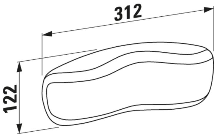 Image du produit Laufen coussin en gel pour baignoire en acier autocollant noir