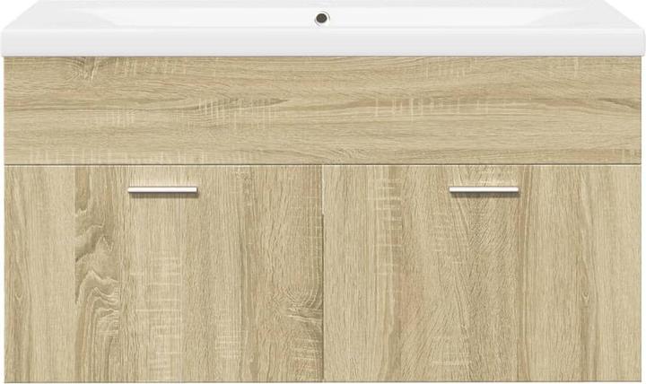 Produktbild vidaXL Waschbeckenunterschrank Wand Unterschrank Badschrank mit Einbaubecken